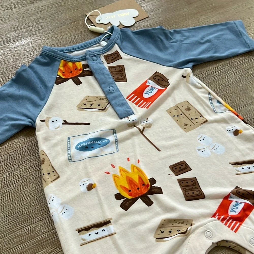 Angel Dear Bamboo Uni Romper S’mores 0-3 months